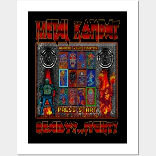 METAL KOMBAT! -80s Pixelated Vibes- Posters and Art